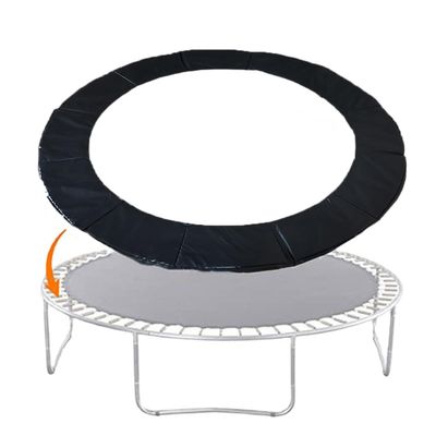 SUOGROLI Replacement Trampoline Safety Pad Mat, 6FT 8FT 10FT 12FT 13FT 14FT 16FT UV Resistant Safety Mat Spring Cover,15FT-458cm,Black