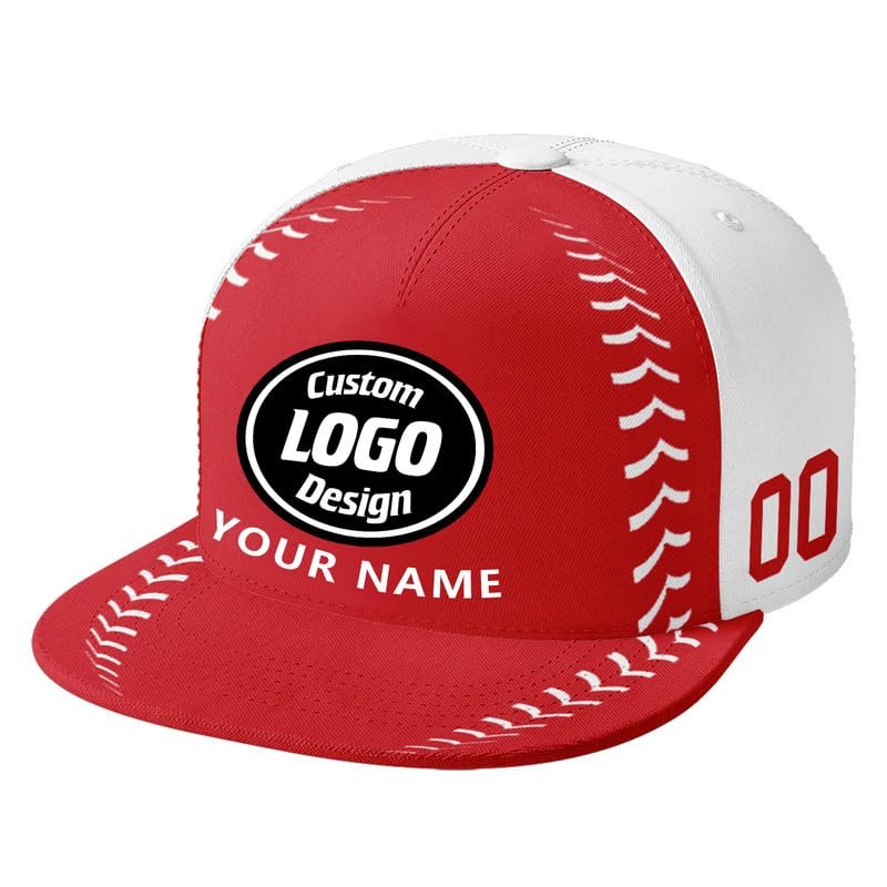 AWSOLE Custom Baseball Cap with Printed Sports Team Logo Name Personalized Fashion Adjustable Men Women Sun Hat for Gift