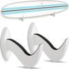 Hang 11 Surfboard Wall Mount - Surf Board Wall Hangers, Surfboard Mount, Beautiful Sustainable Wooden Rack, Perfect to Display Your Board, Surf Racks, Horizontal Hanger, Surfing Accessories (White) view 1