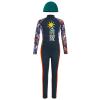 IMEKIS Kids Boys Girls Full Body Wetsuit Rash Guard Long Sleeve One Piece Bathing Suit Swimwear Child Water Sports Diving Surf UPF 50+ Swimsuit with Hat Dark Blue 13-14 Years view 1