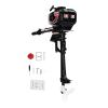 3.5HP Outboard Motor, 2 Stroke Fishing Boat Engine Water Cooled Gasoline Model, 52cc Heavy Duty Outboard Engine, CDI Ignition System, For Water Transportation and River Cleaning, 1100-1200rpm view 1