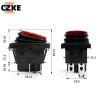 EAMOM 5pcs 250VAC KCD4 201 Waterproof 203 Rocker Switch DPST 4pin on 12V 220V LED (Color : Red, Size : 16A-12V) view 4