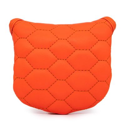 BAIRBRE Golf Putter Covers,Mallet Putter Cover Mallet Putter Haedcovers Leather Golf Club Covers Putter Headcover Magic Tape Closure for Scotty Cameron Taylormade Titleist Odyssey (Orange)