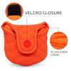 BAIRBRE Golf Putter Covers,Mallet Putter Cover Mallet Putter Haedcovers Leather Golf Club Covers Putter Headcover Magic Tape Closure for Scotty Cameron Taylormade Titleist Odyssey (Orange) view 3