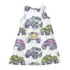 Aflyko Sleeveless Dress for Girl Monster Truck Watercolor Casual Dress Loose Fit Sundress Summer Infant Tank Playwear Dance Dress Cute Kiddo Outfit 4T view 3