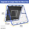 BAGAIL Soccer Rebounder Net, 4 x 4 Ft Pitch Back Baseball Softball Rebounder, Angle Adjustable Rebound Net for Control, Passing Practice, Easy Setup Bounce Back Net Gifts for Training - Blue view 2