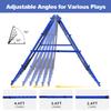 BAGAIL Soccer Rebounder Net, 4 x 4 Ft Pitch Back Baseball Softball Rebounder, Angle Adjustable Rebound Net for Control, Passing Practice, Easy Setup Bounce Back Net Gifts for Training - Blue view 3