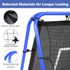 BAGAIL Soccer Rebounder Net, 4 x 4 Ft Pitch Back Baseball Softball Rebounder, Angle Adjustable Rebound Net for Control, Passing Practice, Easy Setup Bounce Back Net Gifts for Training - Blue view 4