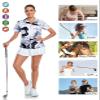 Tanst Sky Womens Golf Shirts Loose Fit, Ladies Short Sleeve Golf Polo Apparel 1/4 Zip Up Tennis Workout Tops Dry Fit Moisture Wicking Gym Collared Tshirt Quarter Zip Pullover Ink Grey 3XL view 4