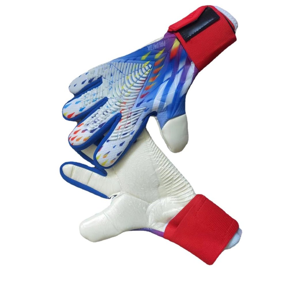 PLbSe Spider-Man Soccer Goalkeeper Gloves Goalie Training Gloves Strong Grip Anti-Slip and Breathable for Adults and Children (World Cup Style,9)