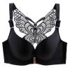 NineFit Basics B, C, D, E,No Rims Front Buckle Cross Back Large Sexy Lingeries Women Plus Size Beauty Push Up Bra Wireless Underw (Color : Black, Size : 44D) view 1