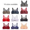 NineFit Basics B, C, D, E,No Rims Front Buckle Cross Back Large Sexy Lingeries Women Plus Size Beauty Push Up Bra Wireless Underw (Color : Black, Size : 44D) view 4