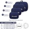 Aventik Neoprene Fishing Reel Cover Pouch Round Baitcasting Trolling Reels Storage Conventional Reel Cover Durable Soft Protection (Black/Blue, L:4.3''Width x 3.3''Diameter) view 2