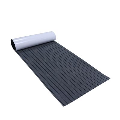 XWZFFAI Classic Boat Flooring Marine Mat EVA, Self-Adhesive Deck Marine Carpet Non-Slip Waterproof Foam Boat Decking Sheet for Kayak Yacht Golf Cart,Dark Grey,94.4"x35.4"