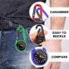 12 Pcs mini Compass Keychain for Kids Bulk, Small Pocket Magnetic Compass Survival Hiking for Outdoor Survival Camping Party Backpacking Accessory (Dark Colours) view 3