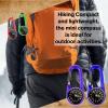 12 Pcs mini Compass Keychain for Kids Bulk, Small Pocket Magnetic Compass Survival Hiking for Outdoor Survival Camping Party Backpacking Accessory (Dark Colours) view 4