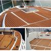 XWZFFAI Classic Self-Adhesive Foam Teak Decking 240 * 90CM EVA Foam Boat Flooring Teak Decking Anti Skid Mat Pad Boat Yacht Floor Carpet 240 * 60CM view 2