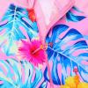 Girls Swimsuit UPF 50+ UV One Piece Swimwear Zipper Rashguard Bathing Suit S376_PinkFlower_6A view 3