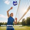 KUYOTQ Blue Beach Volleyball Official Size Thickened Surface Soft Leather Outdoor Volleyball Waterproof in&Outdoor for Youth Womens Adults,Beach Play,Game,Training(Deflated) view 4
