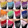 Danolapsi Buy Home Dangling Gold Belly Dance Hip Skirt Scarf Wrap Belt (Black) red view 2
