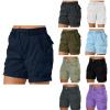 ZHUER Hiking Cargo Shorts for Women 2024 Summer High Waisted Stretch Athletic Shorts Outdoor Casual Cargo Shorts with Pockets view 1