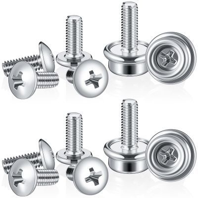 Blulu 12 Pcs Stainless Steel Football Helmets Visor Screws, Hockey Helmet Repair Mask Screw Kit with 12mm and 10mm Screws Hockey Helmet Screw Facemask Hardware Kit for Youth Football