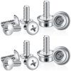 Blulu 12 Pcs Stainless Steel Football Helmets Visor Screws, Hockey Helmet Repair Mask Screw Kit with 12mm and 10mm Screws Hockey Helmet Screw Facemask Hardware Kit for Youth Football view 1