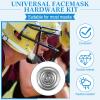 Blulu 12 Pcs Stainless Steel Football Helmets Visor Screws, Hockey Helmet Repair Mask Screw Kit with 12mm and 10mm Screws Hockey Helmet Screw Facemask Hardware Kit for Youth Football view 3