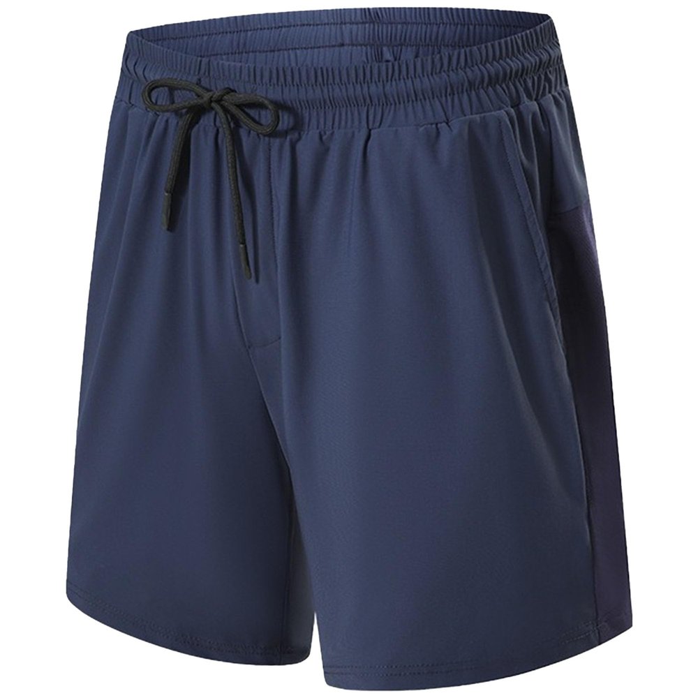 JEsilunmaMY Men's Athletic Running Shorts Quick Drying Workout Gym Shorts Lightweight Casual Training Shorts with Pockets (Dark Blue,Small)