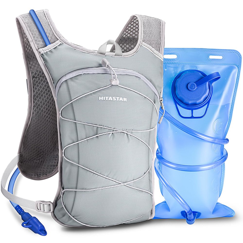 HITASTAR Hydration Backpack with 2L Hydration Bladder Lightweight Water Backpack Climbing Pouch for Hiking Hydration Pack for Running Cycling Hiking