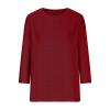 NineFit Basics Womens Tops 3/4 Length Sleeve Eyelet Embroidery Tops Dressy Casual Summer Tunic Blouses Crewneck Tee Shirts Cutout Holiday T-Shirts, X-Large view 3