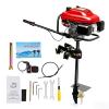 7.5 HP 4 Stroke Outboard Motor, 200cc Fishing Boat Engine Air-Cooled Gasoline Short Shaft, Heavy Duty Outboard Engine, CDI Ignition System for Fishing Boat, Motorboat and Inflatable Boat (200CC) view 1
