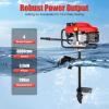 7.5 HP 4 Stroke Outboard Motor, 200cc Fishing Boat Engine Air-Cooled Gasoline Short Shaft, Heavy Duty Outboard Engine, CDI Ignition System for Fishing Boat, Motorboat and Inflatable Boat (200CC) view 3