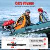 7.5 HP 4 Stroke Outboard Motor, 200cc Fishing Boat Engine Air-Cooled Gasoline Short Shaft, Heavy Duty Outboard Engine, CDI Ignition System for Fishing Boat, Motorboat and Inflatable Boat (200CC) view 4