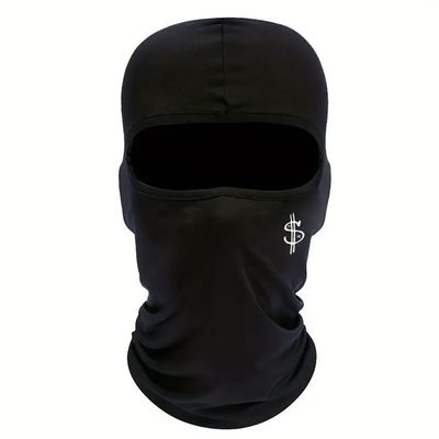 Balaclava Face Mask Cover Sun UV Protection Windproof Scarf Printing Mask Men Women Cycling Motorcycle Riding Ski Mask Black