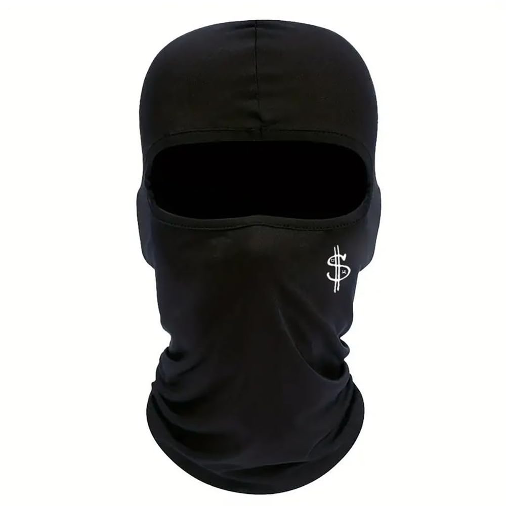 Balaclava Face Mask Cover Sun UV Protection Windproof Scarf Printing Mask Men Women Cycling Motorcycle Riding Ski Mask Black