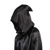 Grebrafan Unisex Hooded Cloak Satin Full Length Witch Wizard Cape (X-Large, Black) view 2