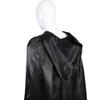 Grebrafan Unisex Hooded Cloak Satin Full Length Witch Wizard Cape (X-Large, Black) view 4