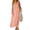Akivide Women's Sleeveless Cotton Linen Maxi Dress Casual Loose V Neck Tank Dress Summer Flowy A-Line Sundresses view 1