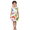 Aflyko Girls Dresses Rainbow Cartoon Frog Lizard Snake Summer Sleeveless Dress Casual Fit Toddler Playwear Infant Lovely Everyday Wear Themed Birthday Party Dress 3T view 2