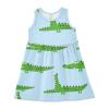 Aflyko Sleeveless Dress for Girl Sleepy Green Alligator Summer Casual Dress Loose Fit Sundress Summer Infant Tank Playwear Dance Dress Cute Kiddo Outfit 4T view 1
