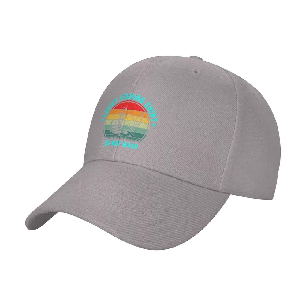 Adjustable Lucky Fishing Shirt Do Not Wash Baseball Cap Women Men Hat Truck Driver Baseball Caps Sun Hats Gray