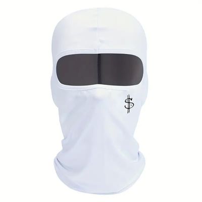 Balaclava Face Mask Cover Sun UV Protection Windproof Scarf Printing Mask Men Women Cycling Motorcycle Riding Ski Mask White