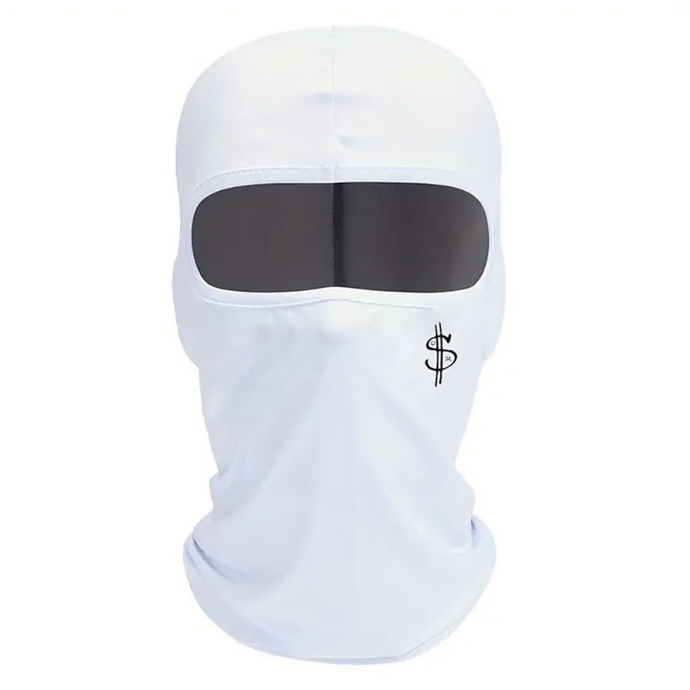 Balaclava Face Mask Cover Sun UV Protection Windproof Scarf Printing Mask Men Women Cycling Motorcycle Riding Ski Mask White