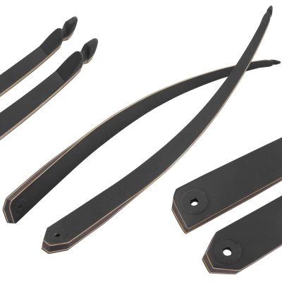 Replacement Longbow Limbs for Left Hand Black Hunter Bow Riser Laminated Archery Longbow Limb with Hard Maple for Shooting Target (50lbs)