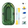 RWGOVLU Large Inflatable Boat, Kayak, 2 Person PVC Material Canoe Kayak Rubber Dinghy Thicken Foldable Inflatable Fishing Boat view 2