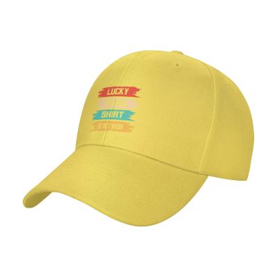 Adjustable Lucky Fishing Shirt Do Not Wash Baseball Cap Women Men Hat Truck Driver Baseball Caps Sun Hats Yellow