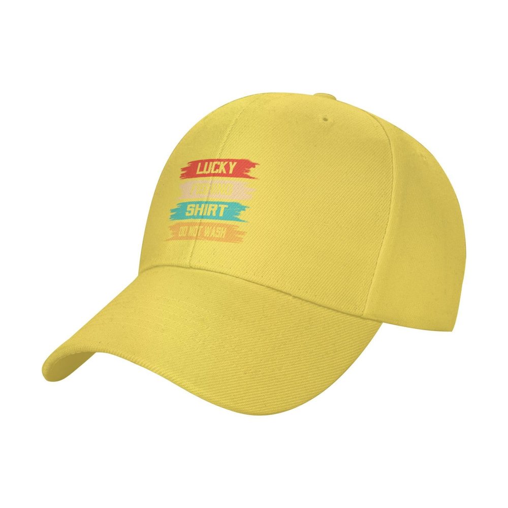 Adjustable Lucky Fishing Shirt Do Not Wash Baseball Cap Women Men Hat Truck Driver Baseball Caps Sun Hats Yellow