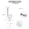 AIWENXI Fishhook Urn Necklace for Ashes Mini Cross Cremation Jewelry Stainless Steel Fishing Keepsake Ash Pendant Heaven Memorial Cremation Jewelry for Women Men Gifts view 2
