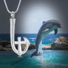 AIWENXI Fishhook Urn Necklace for Ashes Mini Cross Cremation Jewelry Stainless Steel Fishing Keepsake Ash Pendant Heaven Memorial Cremation Jewelry for Women Men Gifts view 4